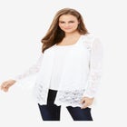 Bell Sleeve Pointelle Cardigan image number null