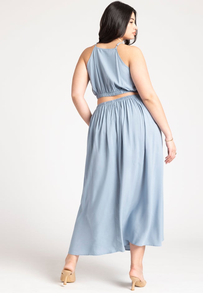 Ring Waist Detail Cover-Up Midi Dress image number 1