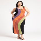 Crochet Knit Sleeveless Cover Up Midi Dress image number null