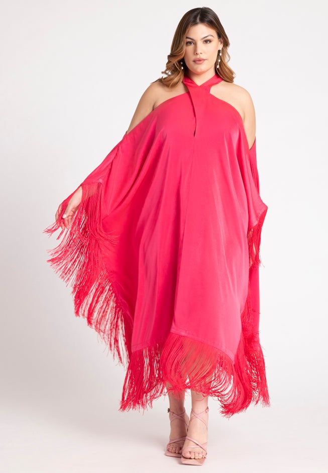 Fringe Formal Caftan Dress image number 1