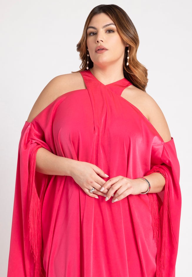 Fringe Formal Caftan Dress image number 4
