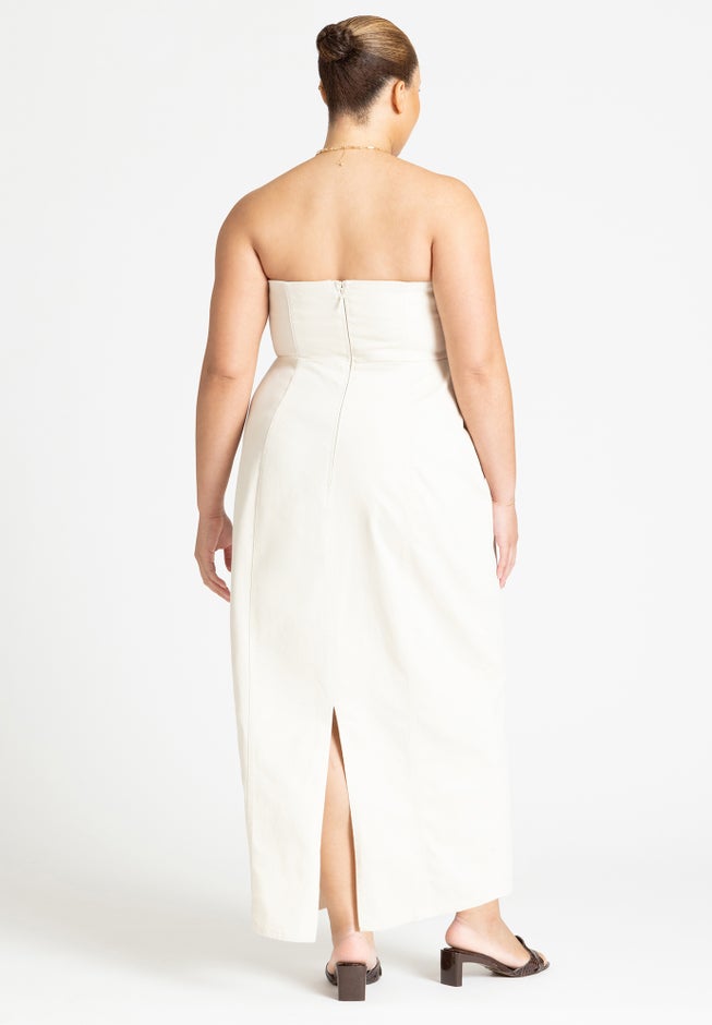 Denim Column Dress image number 1