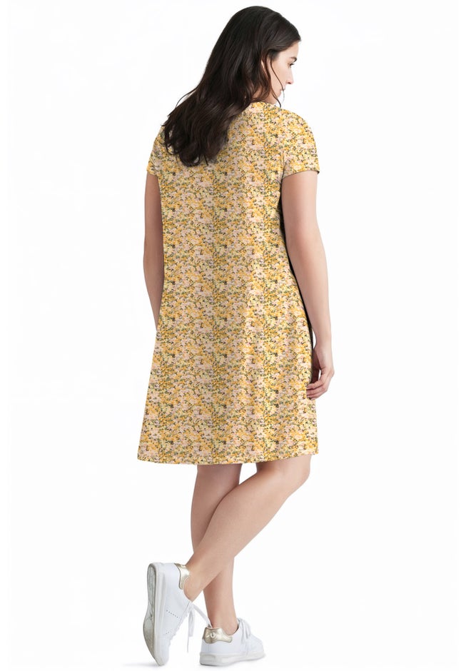 A-Line Knit Tee Dress image number 1