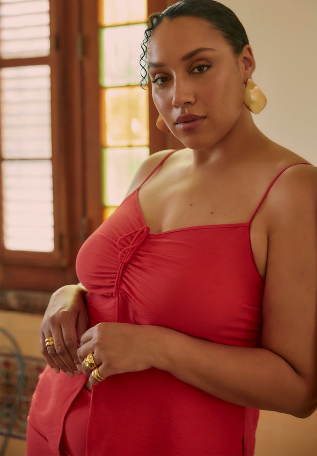 Tie-Slit Cami image number null