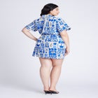 Printed Linen Mini Dress image number null