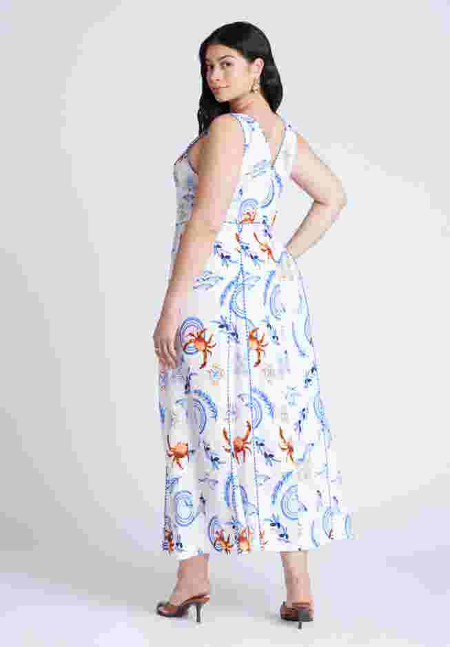 Roping Detail Printed Maxi Dress image number 2