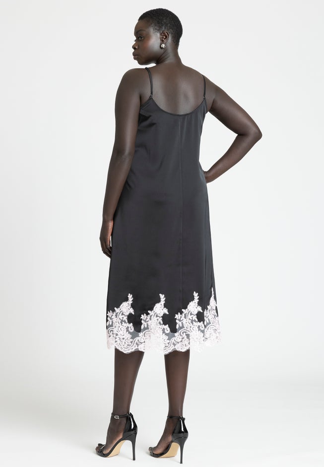 Lace Inset Slip Dress image number 1
