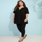 Plus Size Angelina Tunic Top &ndash; Short Sleeve, Flowy Fit, Everyday Comfort image number null