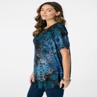 Plus Size Angelina Tunic Top &ndash; Short Sleeve, Flowy Fit, Everyday Comfort image number null