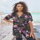 Plus Size Angelina Tunic Top – Short Sleeve, Flowy Fit, Everyday Comfort image number null