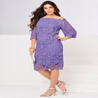 Off The Shoulder Lace Dress image number null