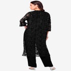Plus Size 3-Piece Allover Lace Duster Pant Set &ndash; Formal Wear image number null