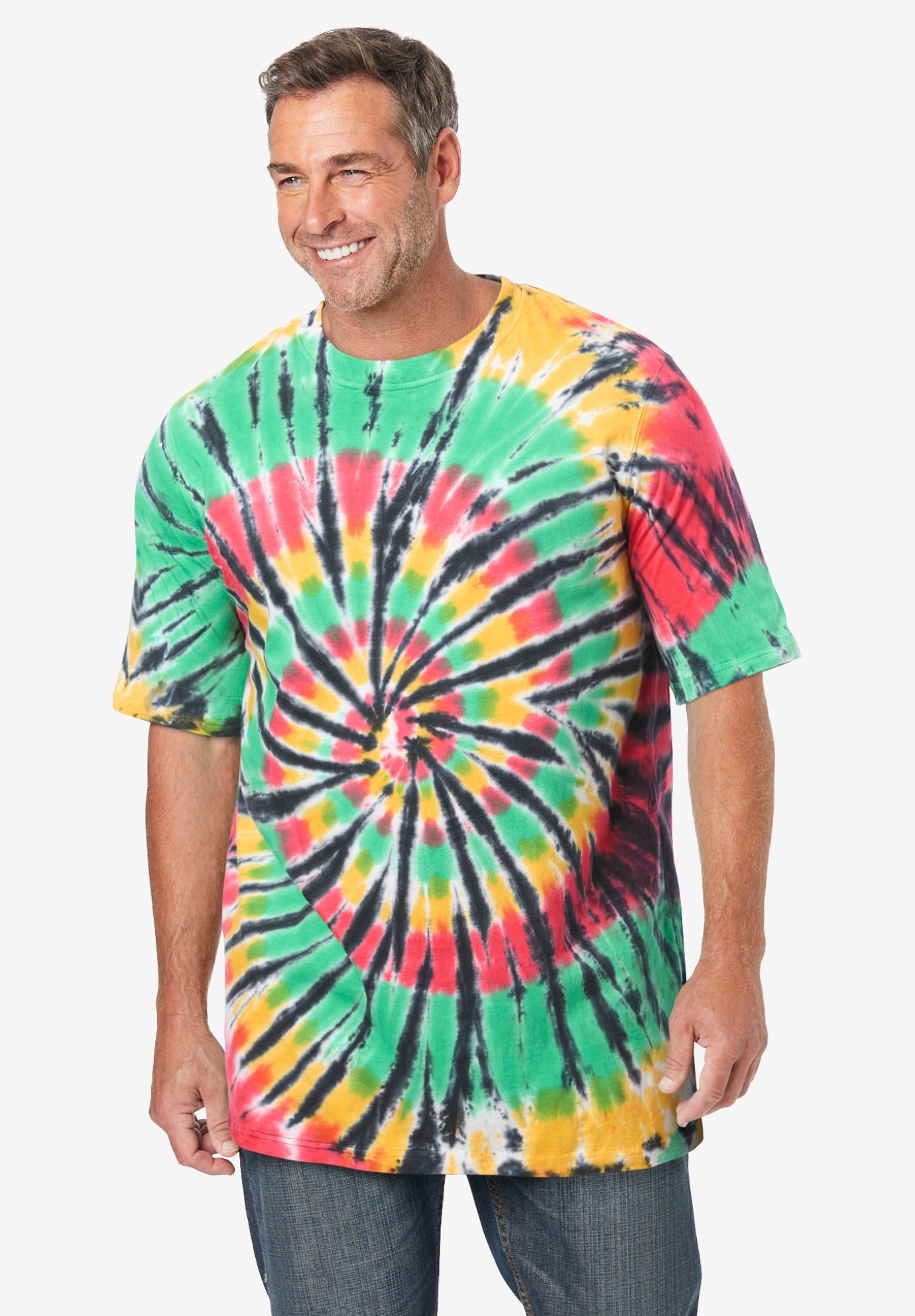 Lightweight Tie-Dye Crewneck Tee image number 0