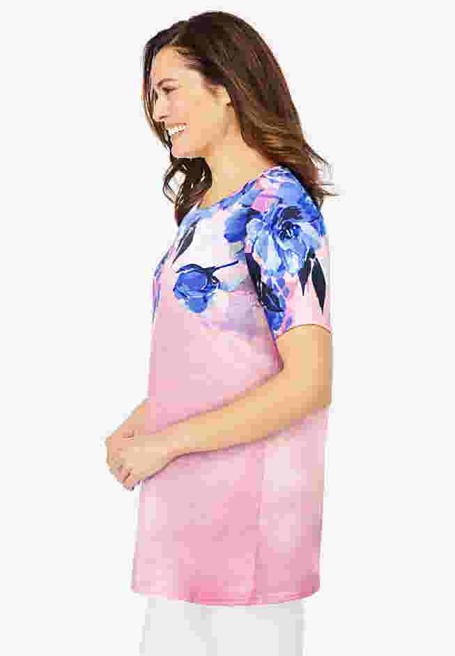 Short Sleeve Watercolor Tunic image number 2