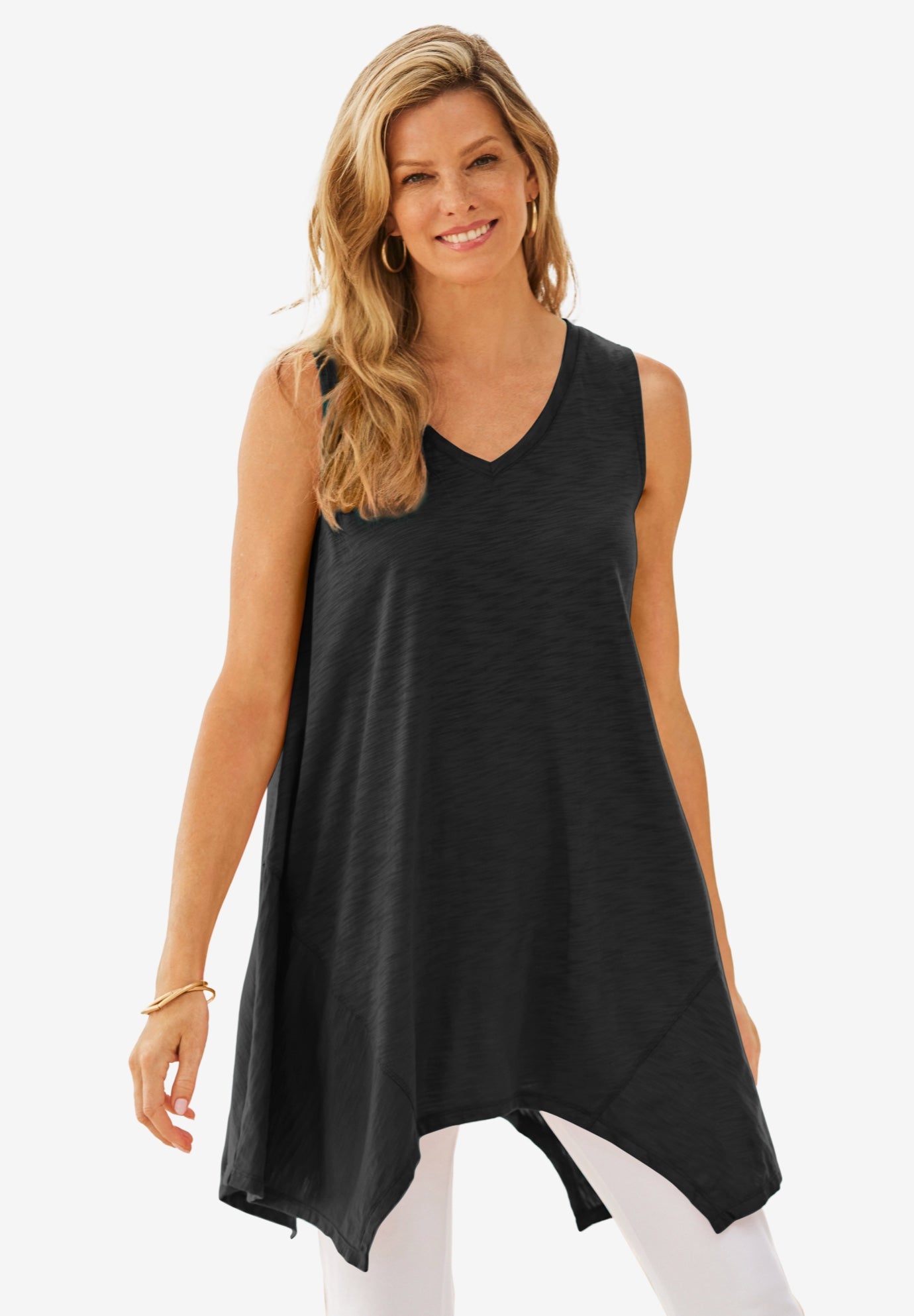 Sleeveless Hanky Hem Tunic image number 0