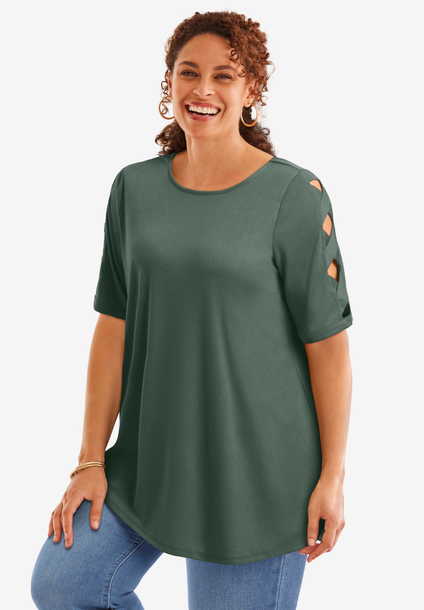 Cut-Out Sleeve Tunic image number 0