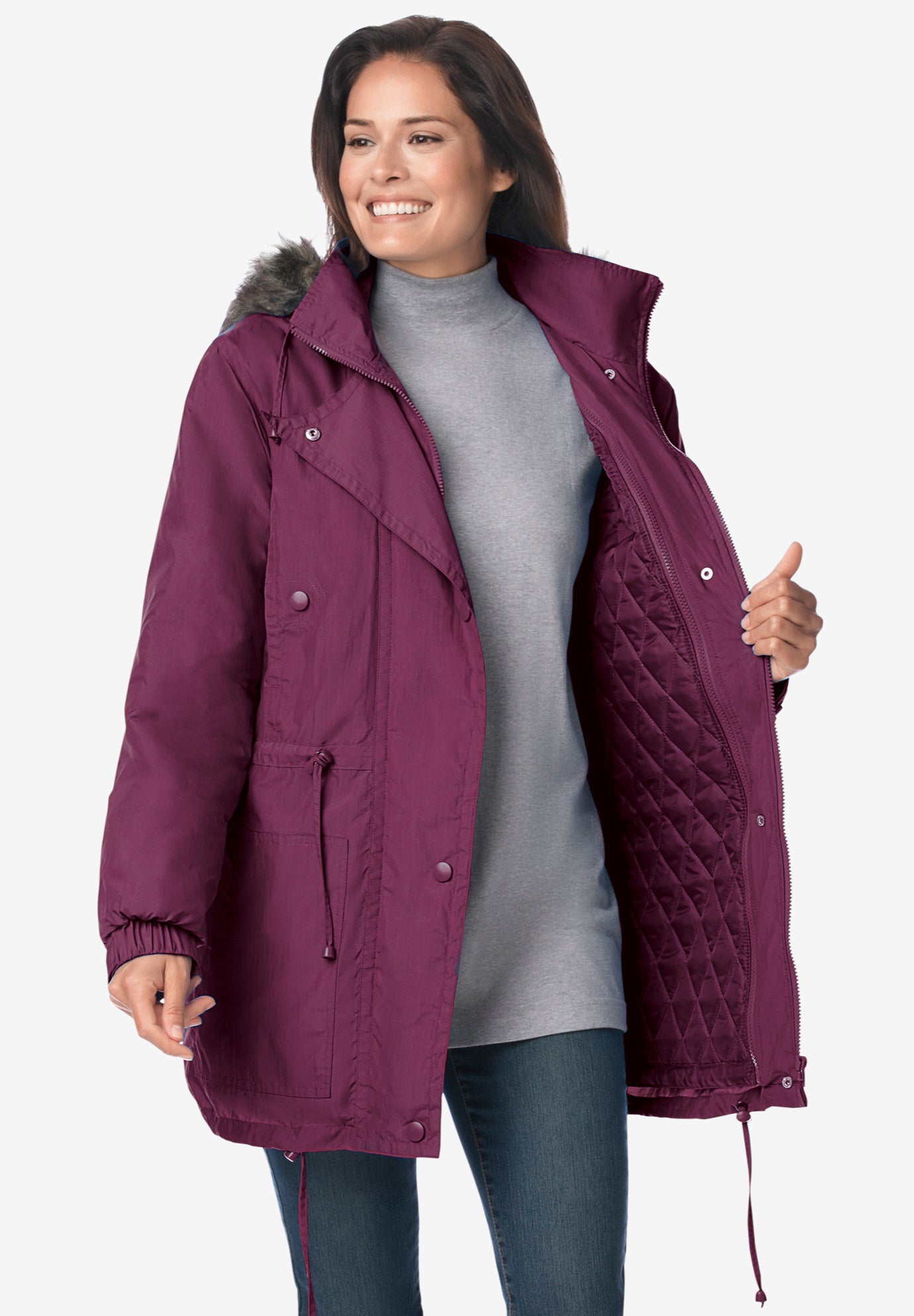 Quilt-Lined Taslon® Anorak image number 2
