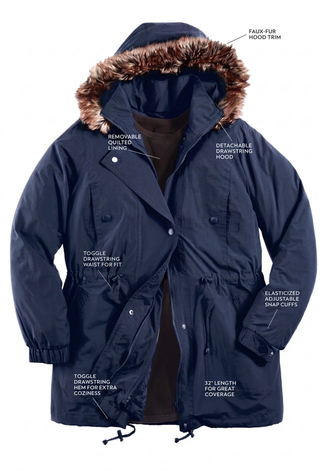 Quilt-Lined Taslon&reg; Anorak image number 1