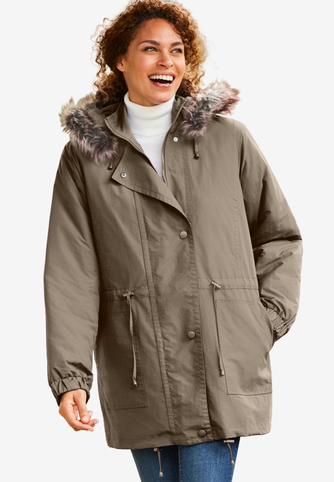 Quilt-Lined Taslon® Anorak image number 0