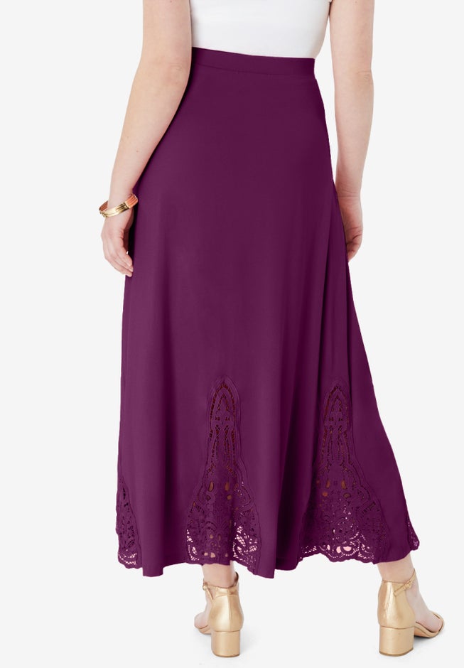 Ultrasmooth&reg; Fabric Lace Maxi Skirt image number 1