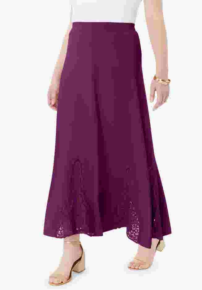 Ultrasmooth® Fabric Lace Maxi Skirt image number 0