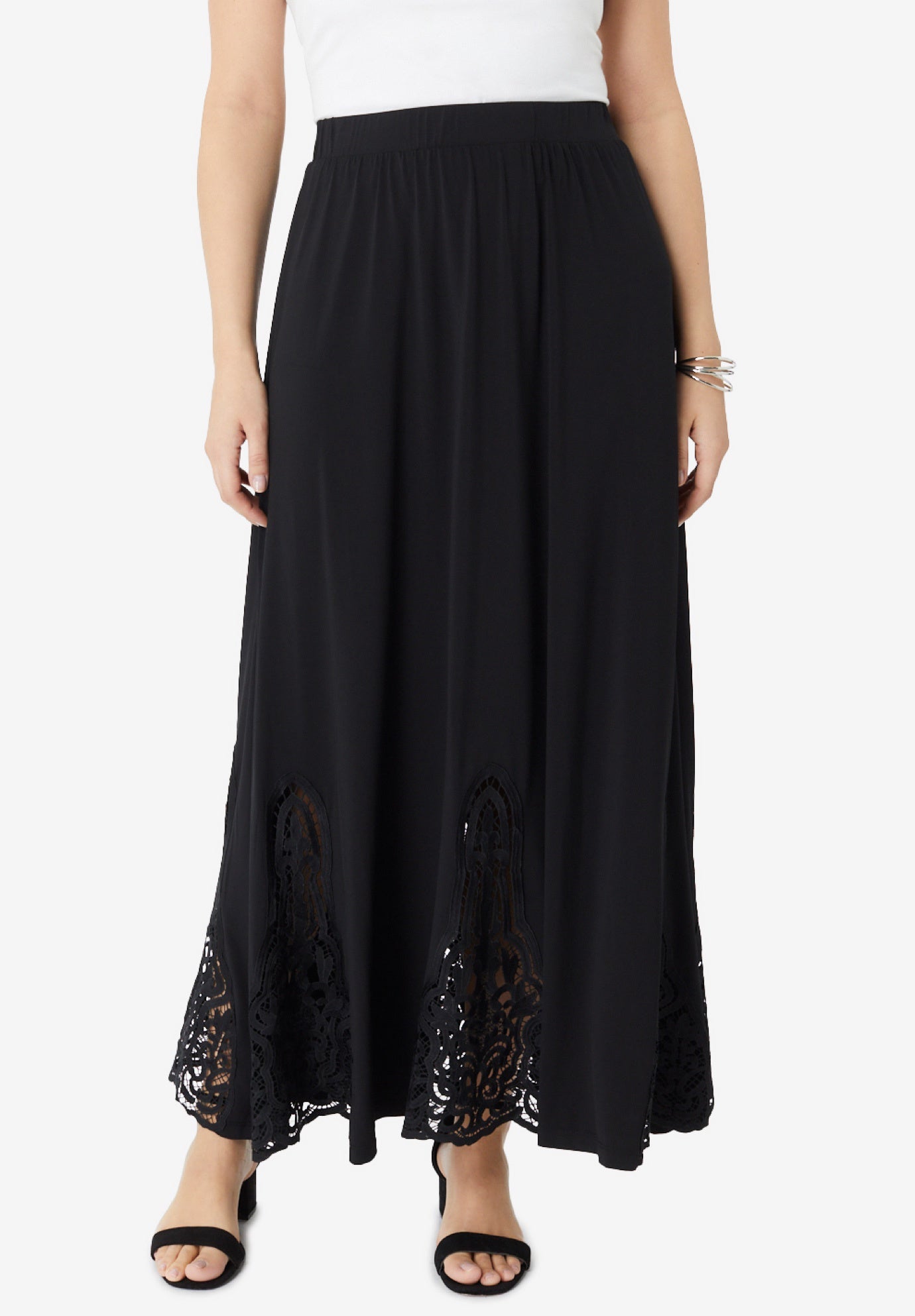 Ultrasmooth&reg; Fabric Lace Maxi Skirt image number 0