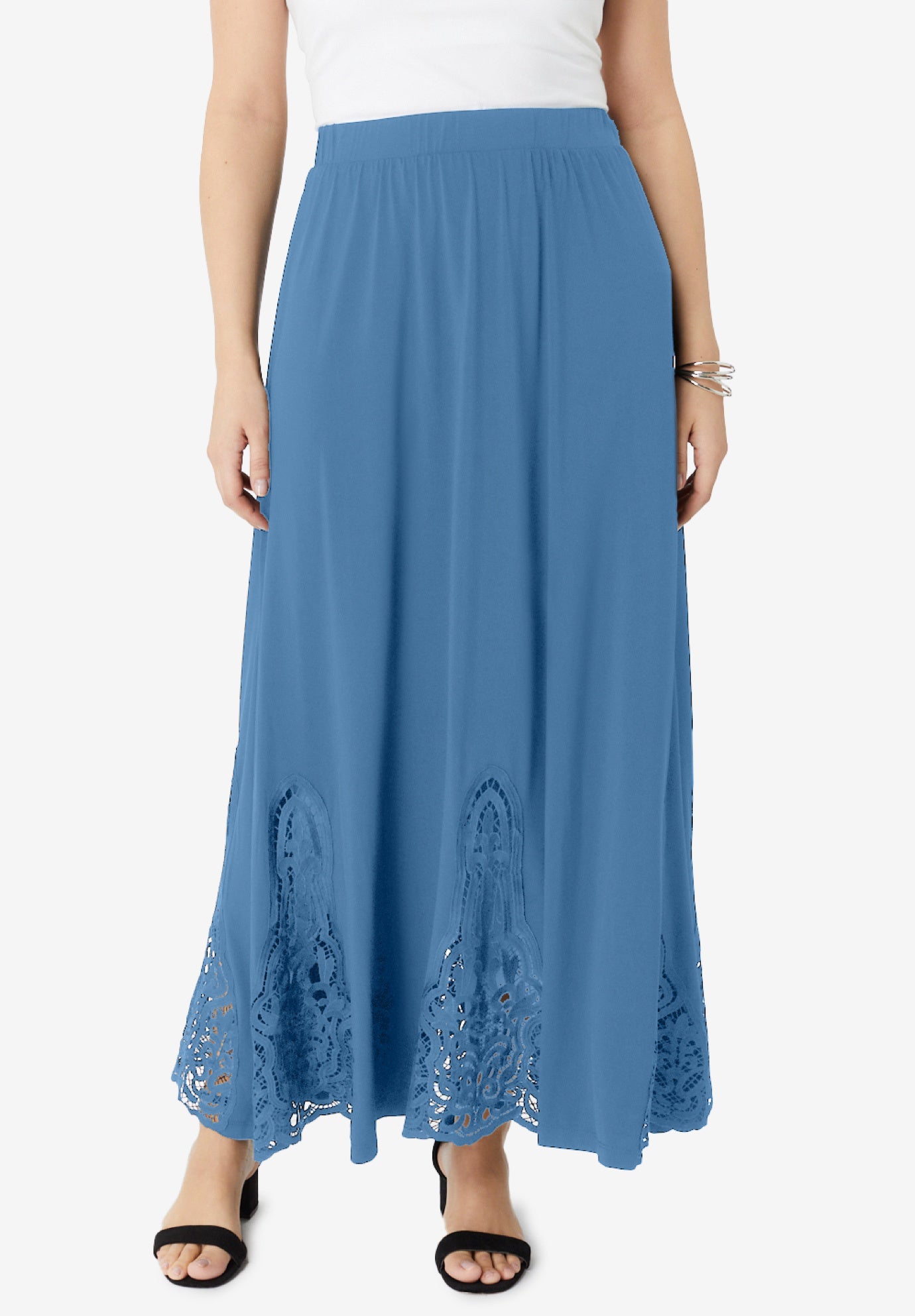 Ultrasmooth&reg; Fabric Lace Maxi Skirt image number 0