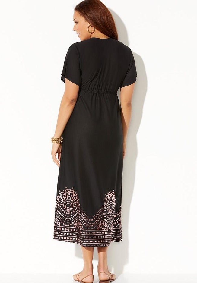 Kate V-Neck Cover Up Maxi Dress image number null