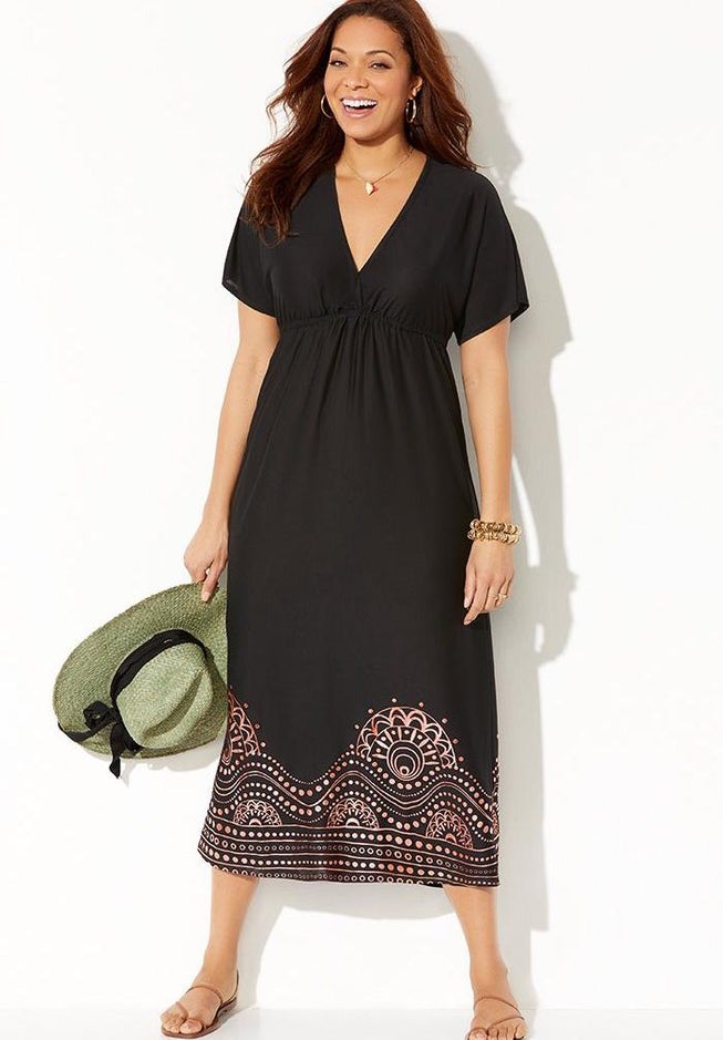 Kate V-Neck Cover Up Maxi Dress image number null