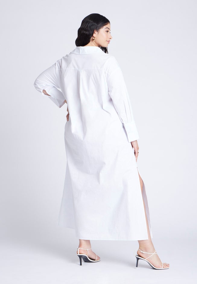 Collared Maxi Shirt Dress image number null