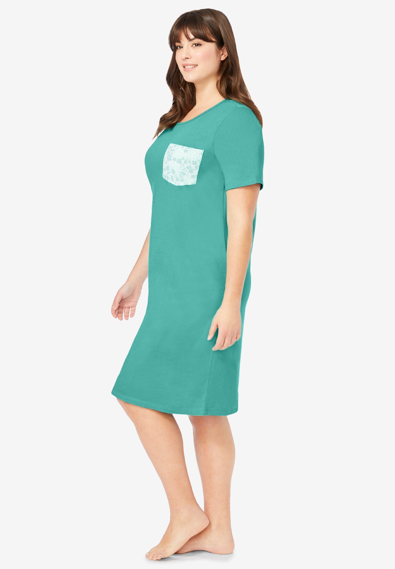 Printed Sleepshirt with Pocket image number 2