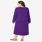 Lettuce Trim Knit Jacket Dress image number null