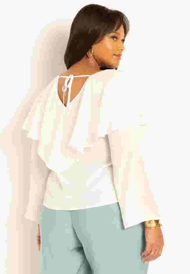 Overlay Cape Blouse image number 1
