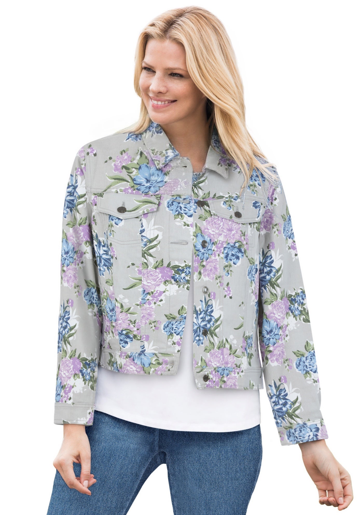 Stretch Denim Jean Jacket image number 0