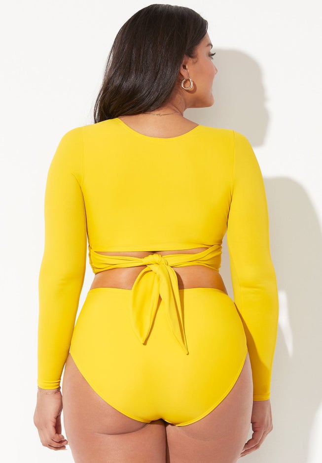 O-Ring Long Sleeve Bikini Top image number 1