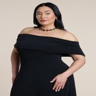 Off The Shoulder Knit Maxi Dress image number 2