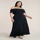 Off The Shoulder Knit Maxi Dress image number 0