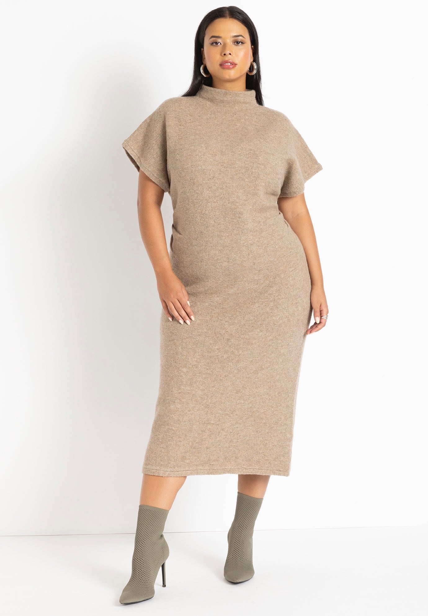 Short Sleeve Sweater Dress image number 0