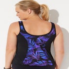 Chlorine Resistant Sweetheart Zip Front Tankini Top image number null