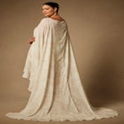 Bridal By Eloquii Mini Dress With Cape Overlay image number null