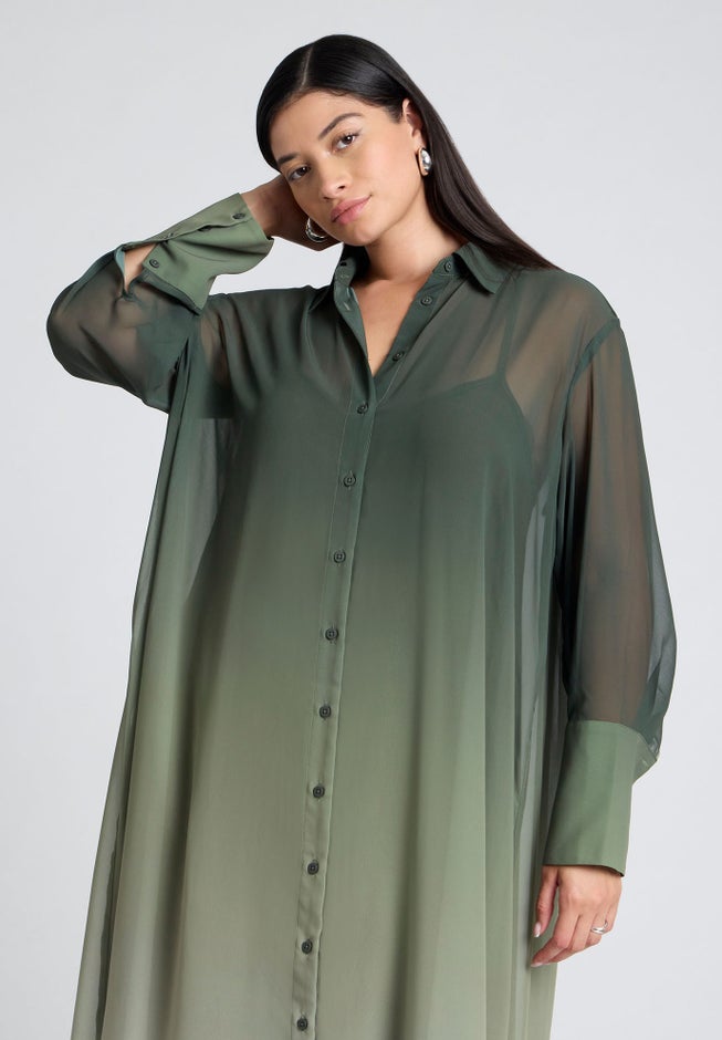Ombre Shirt Dress image number 2