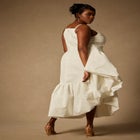 Bridal by ELOQUII Midi Flounce Dress image number null