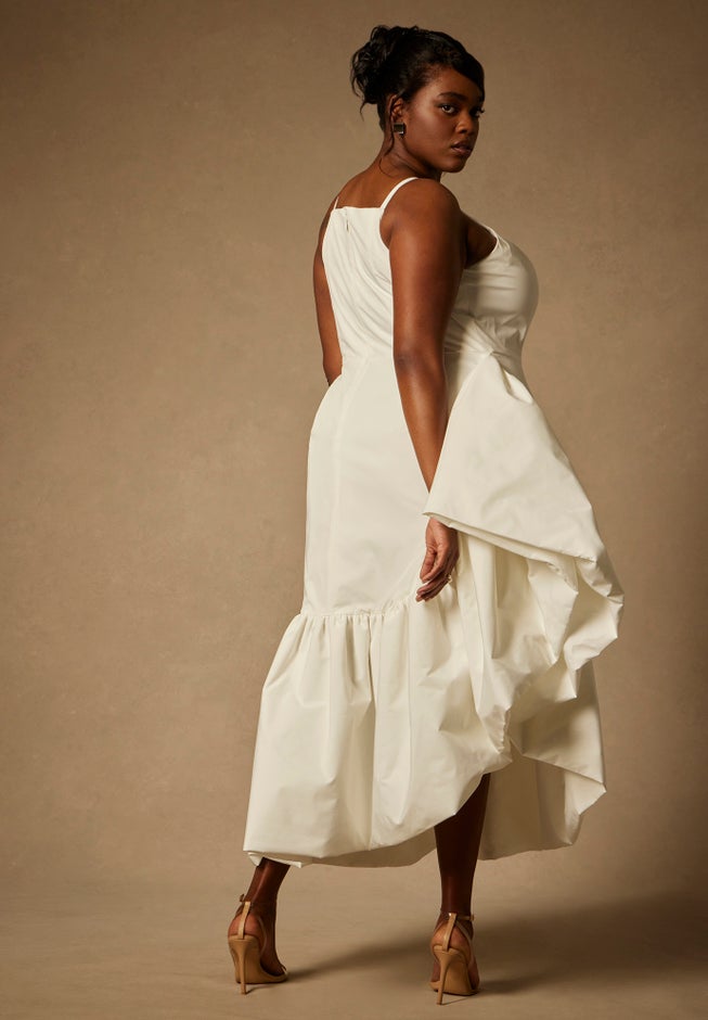 Bridal by ELOQUII Midi Flounce Dress image number 1