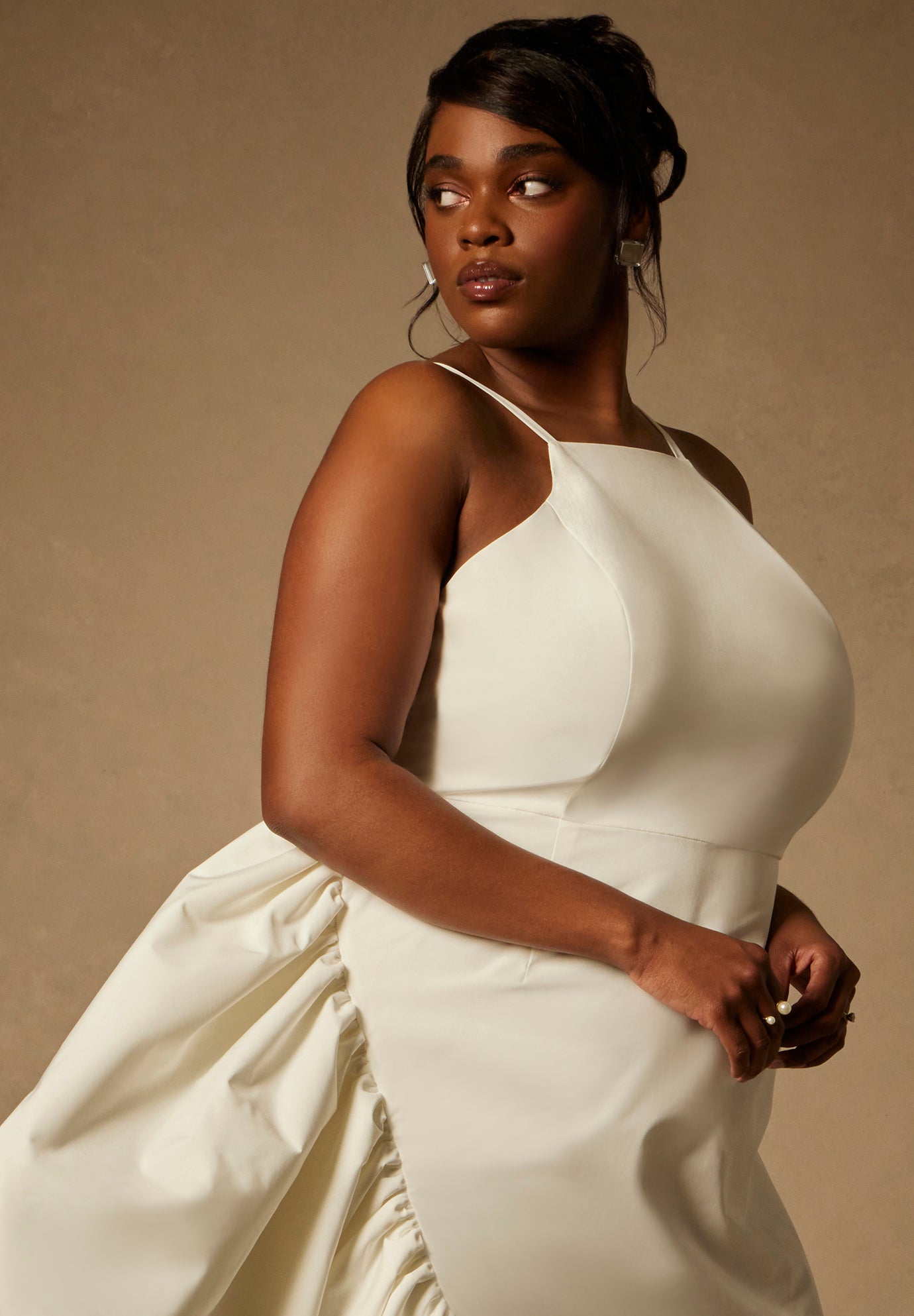 Bridal by ELOQUII Midi Flounce Dress image number 2