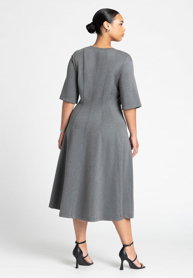 Seam Detail Ponte Work Dress image number 1