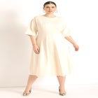 Seam Detail Ponte Workwear Midi Dress image number null