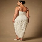 Bridal by ELOQUII Draped Dress With Cascade image number null