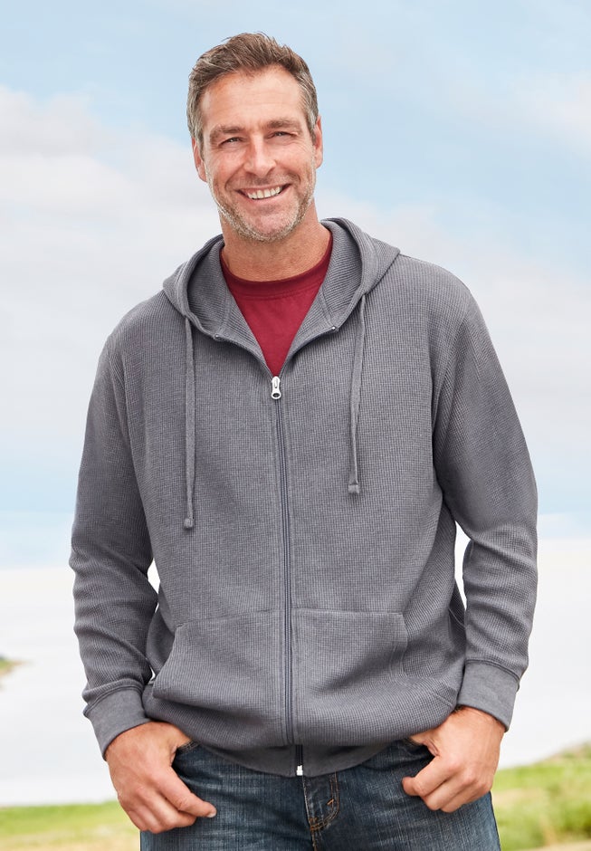 Boulder Creek™ Thermal Waffle Zip Hoodie image number 0