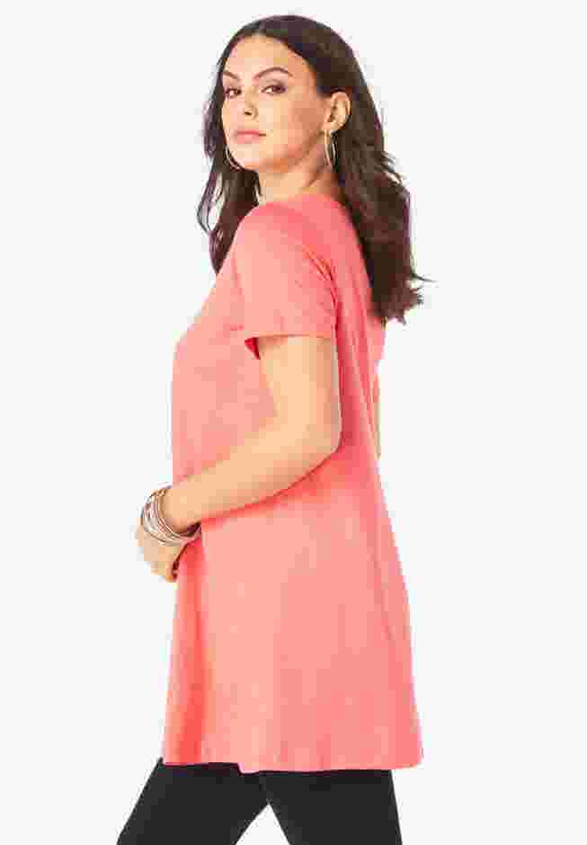 Ultimate Lattice Neck Short Sleeve Tunic image number 2