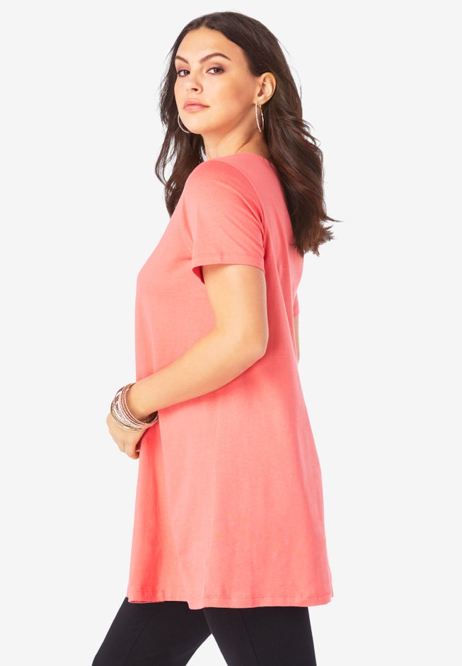 Ultimate Lattice Neck Short Sleeve Tunic image number 2